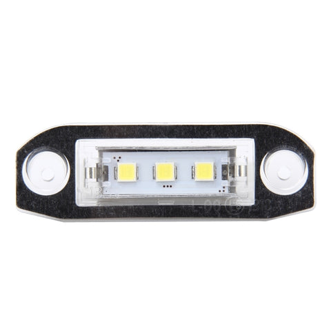 2 PCS License Plate Light with 3  SMD-5050 Lamps for Volvo,2W 120LM,6000K, DC12V(White Light), For Volvo