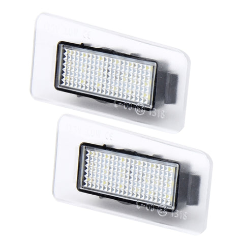 2 PCS LED License Plate Light with 18  SMD-3528 Lamps for Hyundai,2W 120LM,6000K, DC12V(White Light), For Hyundai
