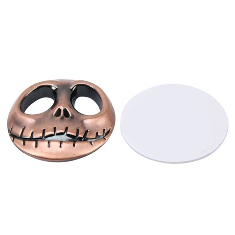 Skull Bone Shape Auto Sticker 3D Metal Fashion Car Stickers, Skull Bone2, Skull Bone Yellow