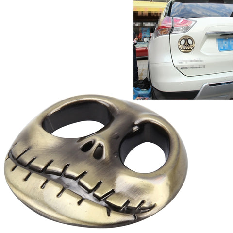 Skull Bone Shape Auto Sticker 3D Metal Fashion Car Stickers, Skull Bone2, Skull Bone Yellow