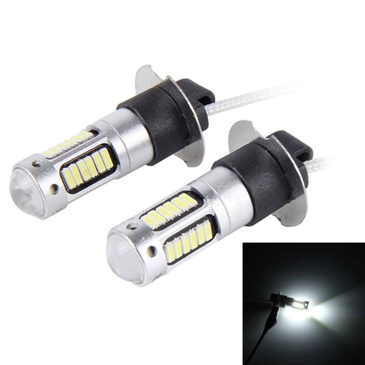 2 PCS H3 10W 30 SMD-4014 LEDs Car Fog Light, DC 12V, H3 (Red Light), H3 (White Light), H3 (Blue Light), H3 (Pink Light), H3 (Ice Blue Light), H3 (Orange Light)