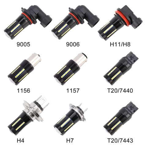 2 PCS 9006 DC9-16V / 8.2W / 6000K / 655LM Car Auto Fog Light 66LEDs SMD-2016 Lamps, 9006