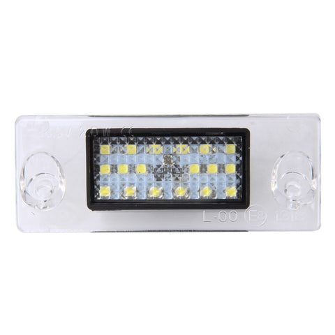 2 PCS License Plate Light with 18  SMD-3528 Lamps for Audi，2W 120LM, DC12V (White Light), For Audi  with 18 SMD-3528 Lamps