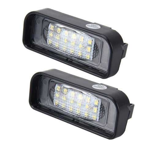 2 PCS License Plate Light with 18  SMD-3528 Lamps with Canbus for Mercedes-Benz W220,2W 120LM,6000K, DC12V(White Light), For Benz W220