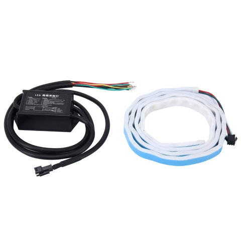 1.2m Car Auto Waterproof Universal Rear Colorful Flowing Light Tail Box Lights Red Light Brake Light Yellow Light Turn Signal Light LED Lamp Strip Tail Decoration, DC 9-30V, 1.2m