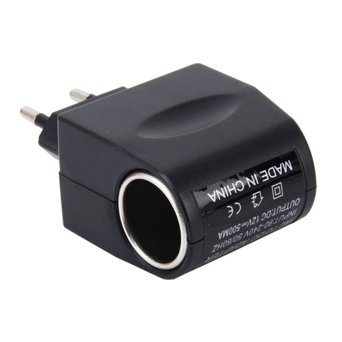 6W Vehicle Power Inverters 220V AC/DC to 12V DC with Car Cigarette Lighter Socket Adapter Converter Vehicle Amplifier Power Output: DC 12V 500mA(EU Plug), 12V 500mA(EU Plug)