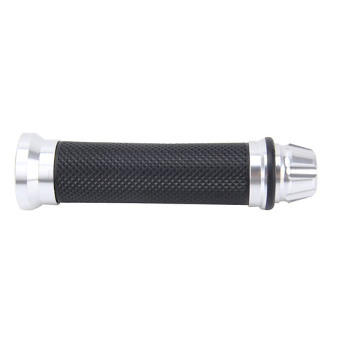 2 PCS Motorcycle Net Texture Metal Left Handle Bar Grips with Rubber Cover for Yamaha, Left Yamaha
