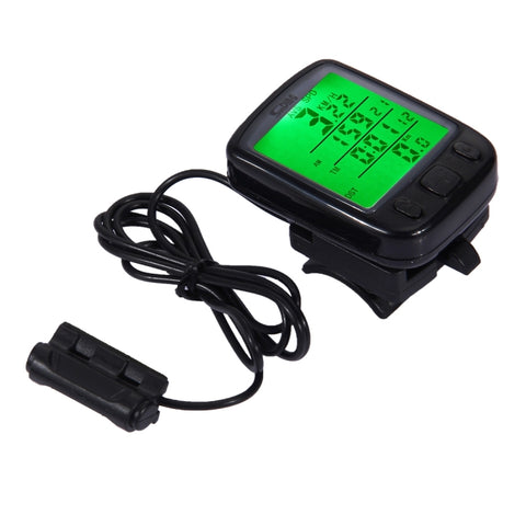 SunDing SD-563B Multifunction Wired LCD Screen Waterproof Bicycle Computer Odometer Speedometer withLight Control Backlight Function, SD-563B
