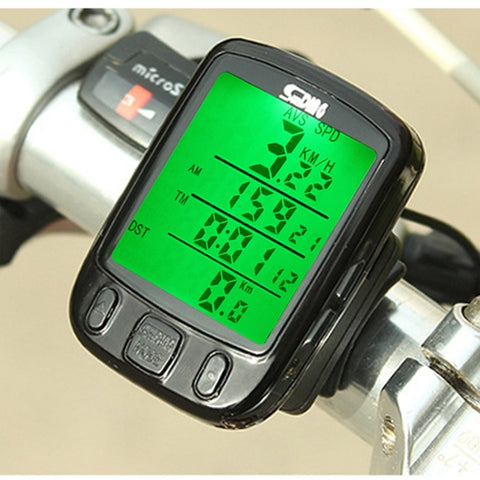 SunDing SD-563B Multifunction Wired LCD Screen Waterproof Bicycle Computer Odometer Speedometer withLight Control Backlight Function, SD-563B
