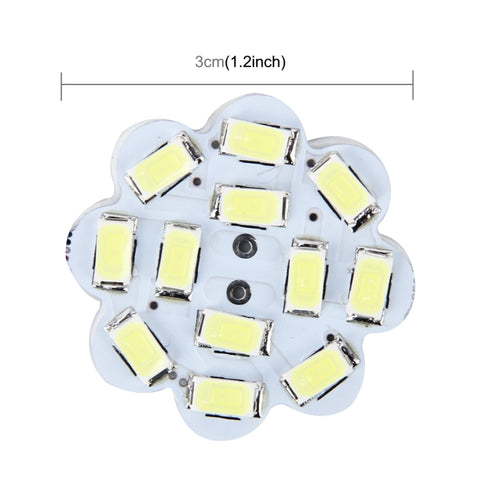 2 PCS 3W 200 LM 6000K Flower Shape Car Auto Interior Doom Reading Light with 12 SMD-5630 LED Lamps Bicuspid and T10 Adapter Cable, DC 12V, Flower Shape Reading Light