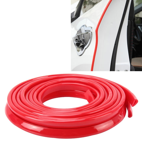 5.6m Car Decorative Strip Rubber Chrome Decoration Strip Door Seal Window Seal, 5.6m Red, 5.6m Transparent, 5.6m Black