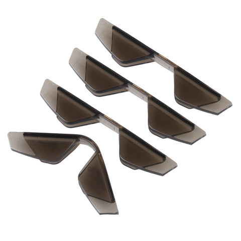 3R 3R-2107 4 PCS Rubber Car Side Door Edge Free Bending Protection Guards Cover Trims Stickers, Coffee, Transparent