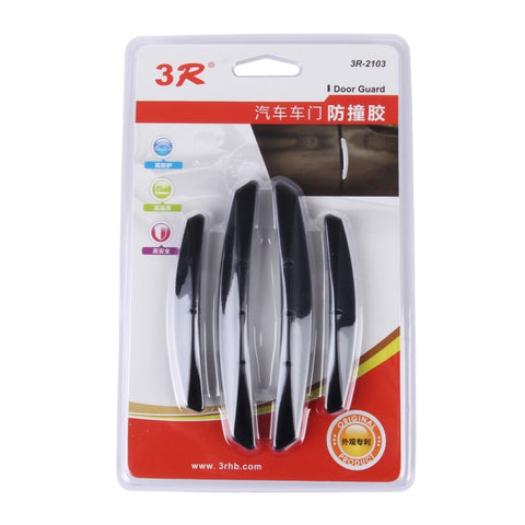 3R 3R-2103 4 PCS Rubber Car Side Door Edge Protection Guards Cover Trims Stickers, 3R-2103 Side Door Edge Guards