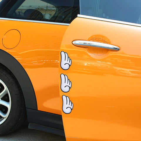 4 PCS Angel Wing Shape Cartoon Style PVC Car Auto Protection Anti-scratch Door Guard Decorative Sticker, Angel Wing