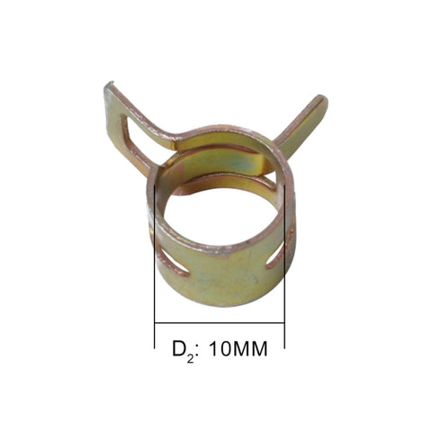 10 PCS 10mm Car Spring Clip Fuel Line Hose Clip Water Pipe Air Tube Clamp Fastener, 10 PCS 10mm