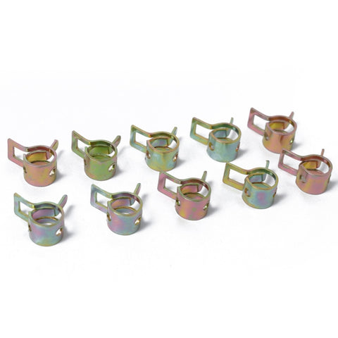 10 PCS 12mm Car Spring Clip Fuel Line Hose Clip Water Pipe Air Tube Clamp Fastener, 10 PCS 12mm
