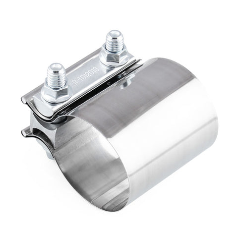 2.5 inch 63mm Car Turbo Exhaust Downpipe Stainless Steel Lap Joint Band Clamp, 2.5 inch