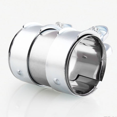 2.5 inch Car Turbo Exhaust Downpipe Low carbon Stainless Steel Lap Joint Band Clamp, 2.5 inch (Low carbon)