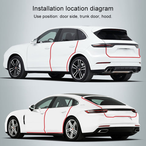 Universal Car Door Invisible Anti-collision Strip Protection Guards Trims Stickers Tape, Size: 7cm x 10m, Size: 7cm x 10m