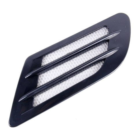 2 PCS Euro Style Metal Decorative Air Flow Intake Turbo Bonnet Hood Side Vent Grille Cover with Self-adhesive Sticker