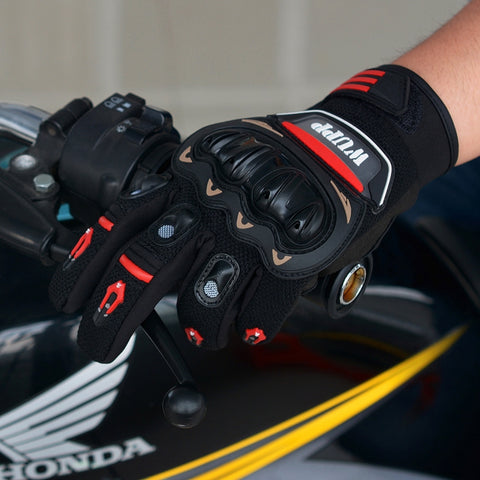 WUPP Motorcycle Gloves Touch Screen Waterproof Breathable Wearable Anti-skid Resistance Summer Winter Full-Finger Protective Gloves, Size: XXL, Size: XXL