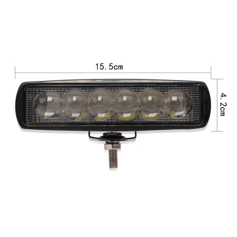 6 inch 18W 6000K IP68 8D Car Boat Marine Work Lights Spotlight LED Bulbs, DC 10-30V, 18W