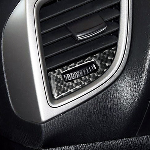 Car Carbon Fiber Air Conditioning Air Outlet Adjustment Frame Decorative Sticker for Mazda Axela 2014 / 2017-2018, Air Conditioning Air Outlet Adjustment