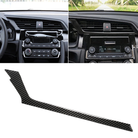Car Carbon Fiber Central Control Air Outlet Below Decorative Sticker for Honda Tenth Generation Civic 2016-2019, Left Drive, Central Control Air Outlet Below