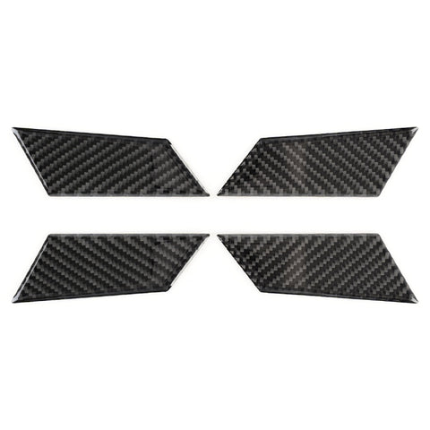 4 PCS Carbon Fiber Car Inner Door Bowl Decorative Sticker for Porsche Macan, Inner Door Bowl