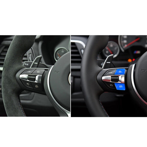 Sports Steering Wheel M1+M2 Fashion Button Switch Trim Cover for BMW F30 F34 F15 F16 2014-2018, M1+M2