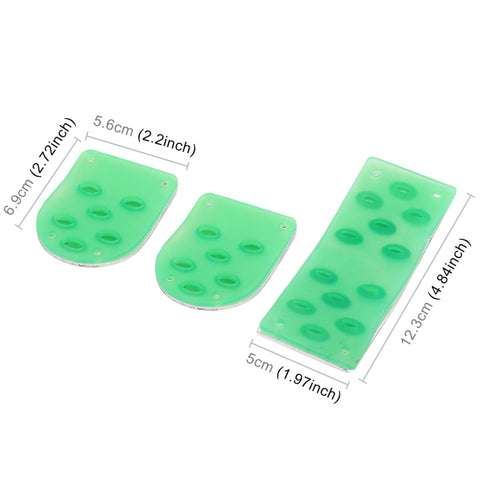 3 in 1 Small Luminous Non-Slip Automatic Gear Car Pedals Foot Brake Pad Cover Set, 3 in 1