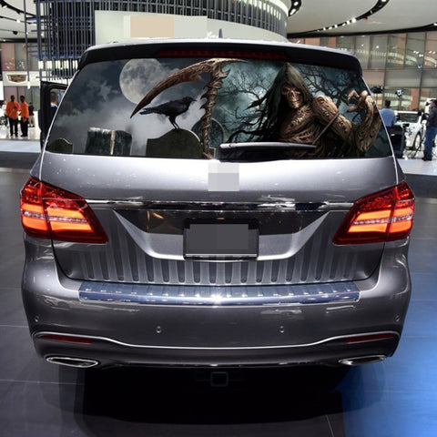 Scythe Death Pattern Horror Series Car Rear Window Decorative Sticker, Size: 135 x 36cm, Size: 135 x 36cm (Scythe Death)