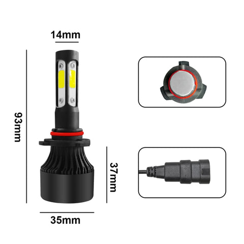 2 PCS S2 9005 / HB3 / H10 DC9-36V / 25W / 6000K / 2500LM IP68 Car LED Headlight Lamps, 9005 / HB3 / H10