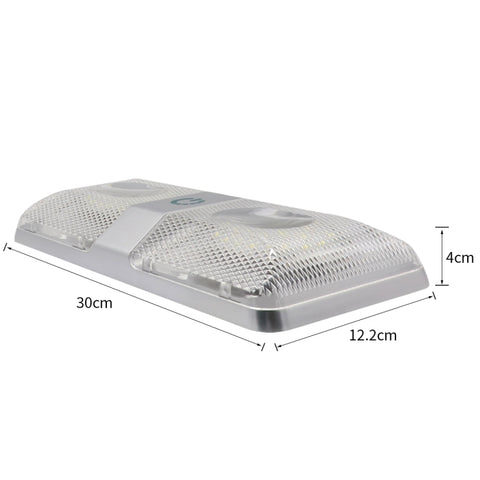D4376D DC11-18V 6W 6000-6500K IP50 48LEDs SMD-5050 Marine RV Dimmable LED Dome Light Ceiling Lamp, with Touch Control, D4376D