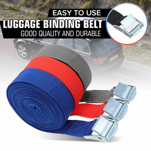 Car Tension Rope Luggage Strap Belt Auto Car Boat Fixed Strap with Alloy Buckle,Random Color Delivery, Size: 25mm x 1m, 1m