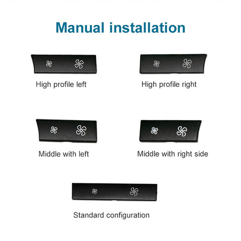 Car Wind Power Switch Air Conditioning Air Volume Button for BMW 5 Series 2011-2017 / 7 Series 2009-2015, Standard Air Volume, Standard Air Volume