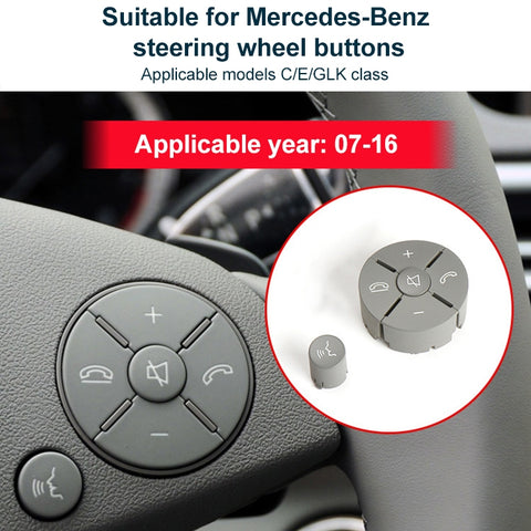 1 Pair Car Steering Wheel Switch Buttons Panel for Mercedes-Benz W204 2007-2014, Left Driving, 1 Pair (Black), 1 Pair (Grey), 1 Pair (Beige), 1 Pair (Brown)