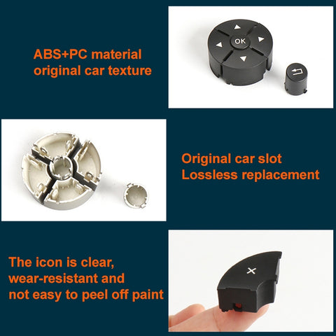 1 Pair Car Steering Wheel Switch Buttons Panel for Mercedes-Benz W204 2007-2014, Left Driving, 1 Pair (Black), 1 Pair (Grey), 1 Pair (Beige), 1 Pair (Brown)