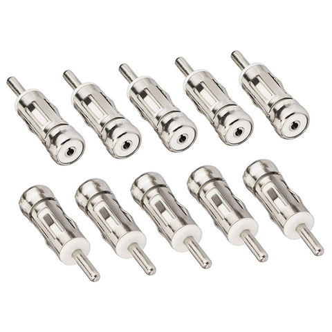 10pcs Car Vehicles Radio Stereo Aerial Antenna Mast Male Adapter DIN Connector Plug, DIN Connector Plug