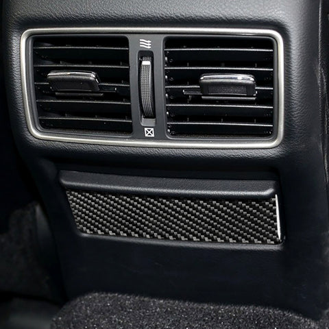 Car Carbon Fiber Rear Seat Ashtray Panel Decorative Sticker for Infiniti Q50 / Q60 2014-2020, Rear Seat Ashtray Panel