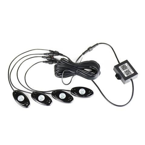 4 in 1 Universal Car APP Control RGB Chassis Atmosphere Lights Colorful Lighting Decorative Lamp, Car APP Control Atmosphere Lights