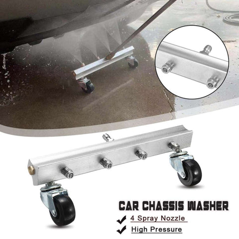 Car Body Chassis Car High Pressure Washing Machine Car Bottom Water Washing Machine 4 Nozzle Cleaner, without Extension Rod