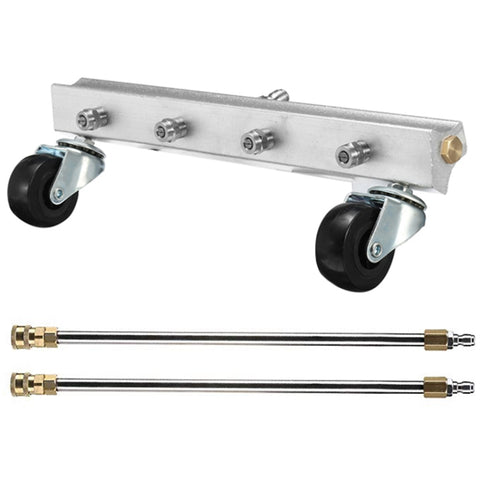 Car Body Chassis Car High Pressure Washing Machine Car Bottom Water Washing Machine 4 Nozzle Cleaner Set, Extension Rod Length: 34cm, with Extension Rod