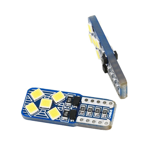 2 PCS T10 / W5W / 168 DC12V 1.8W 6000K 130LM 10LEDs SMD-2835 Car Reading Lamp Clearance Light, with Decoder, 10LEDs SMD-2835