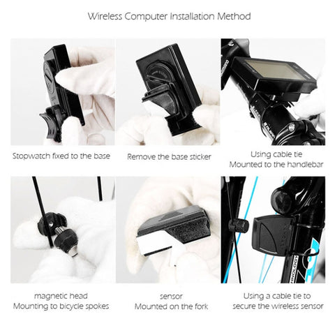 2.8 inch English Wireless Waterproof Cycle Computer LCD Odometer Speedometer with Extension Holder, Wireless with Extension Holder