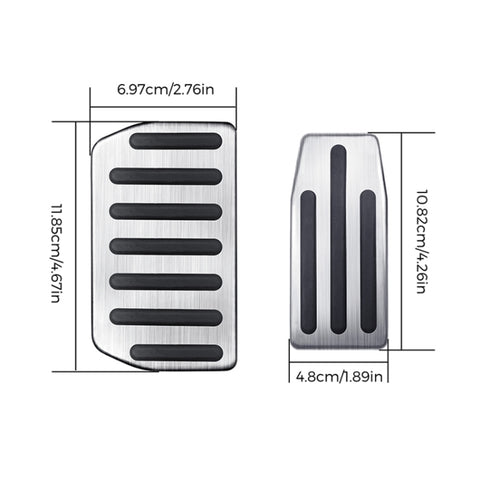 2 in 1 Car Non-Slip Pedals Foot Brake Pad Cover Set for Tesla Model S / X