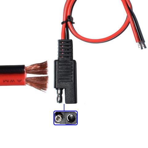 SAE to Crocodile Clip Power Cord Motorcycle Battery Charging Cable, Length: 0.5m, Length: 0.5m