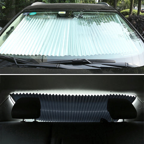 Car Sucker Suction Cups Retractable Windshield Sun Shade Block Sunshade Cover for Solar UV Protect, Size: 65cm, Sucker Suction Cups, 65cm