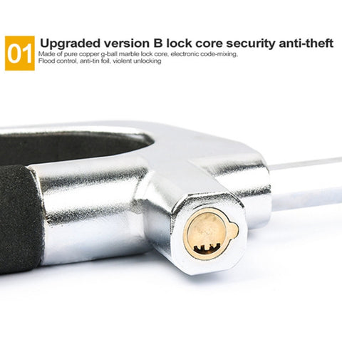 Car Adjustable Telescopic U Shape Steering Wheel Lock Anti-theft, without Safety Hammer