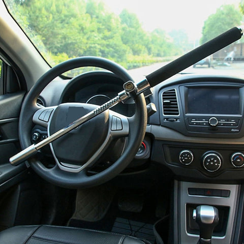 Car Adjustable Telescopic U Shape Steering Wheel Lock Anti-theft, without Safety Hammer